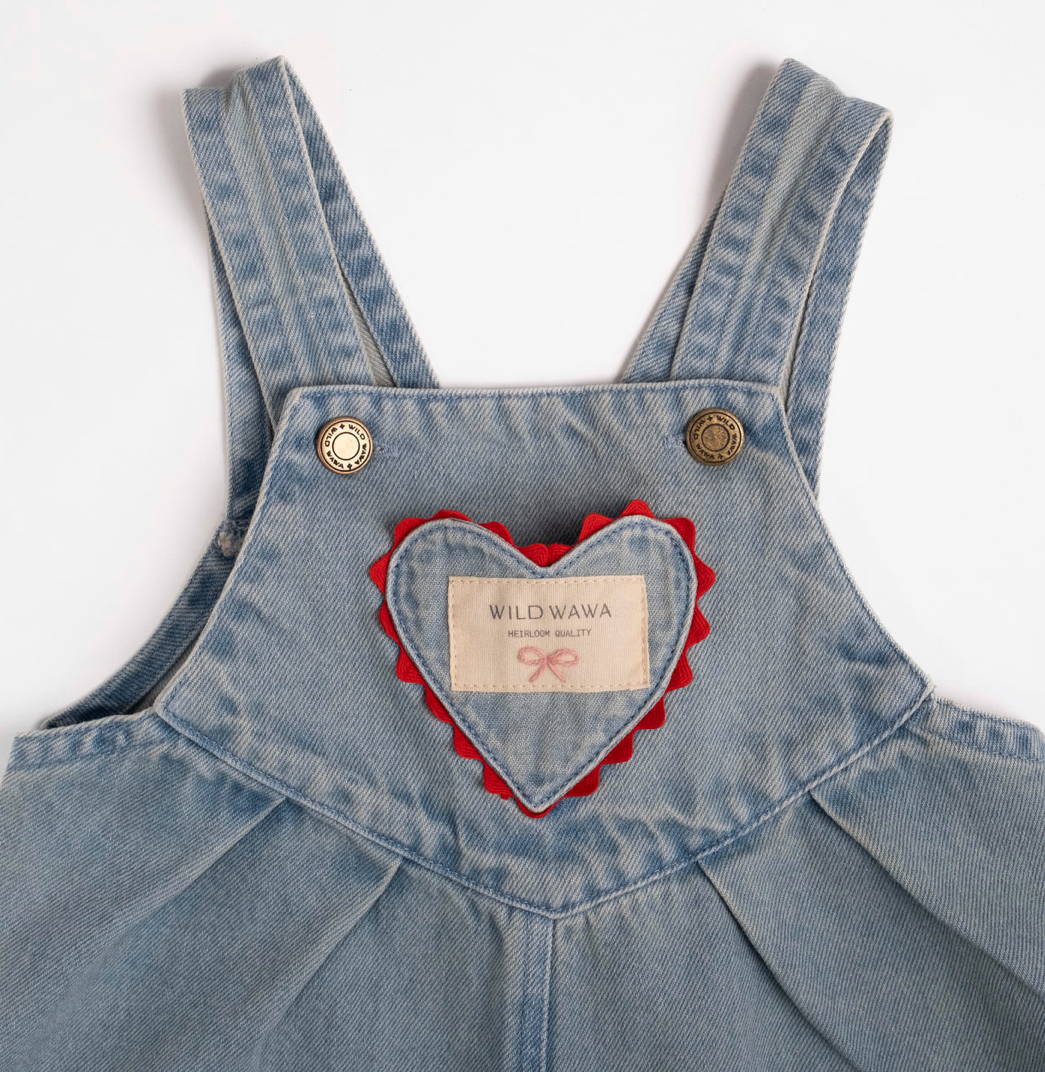 Overall Romper in Denim Darling