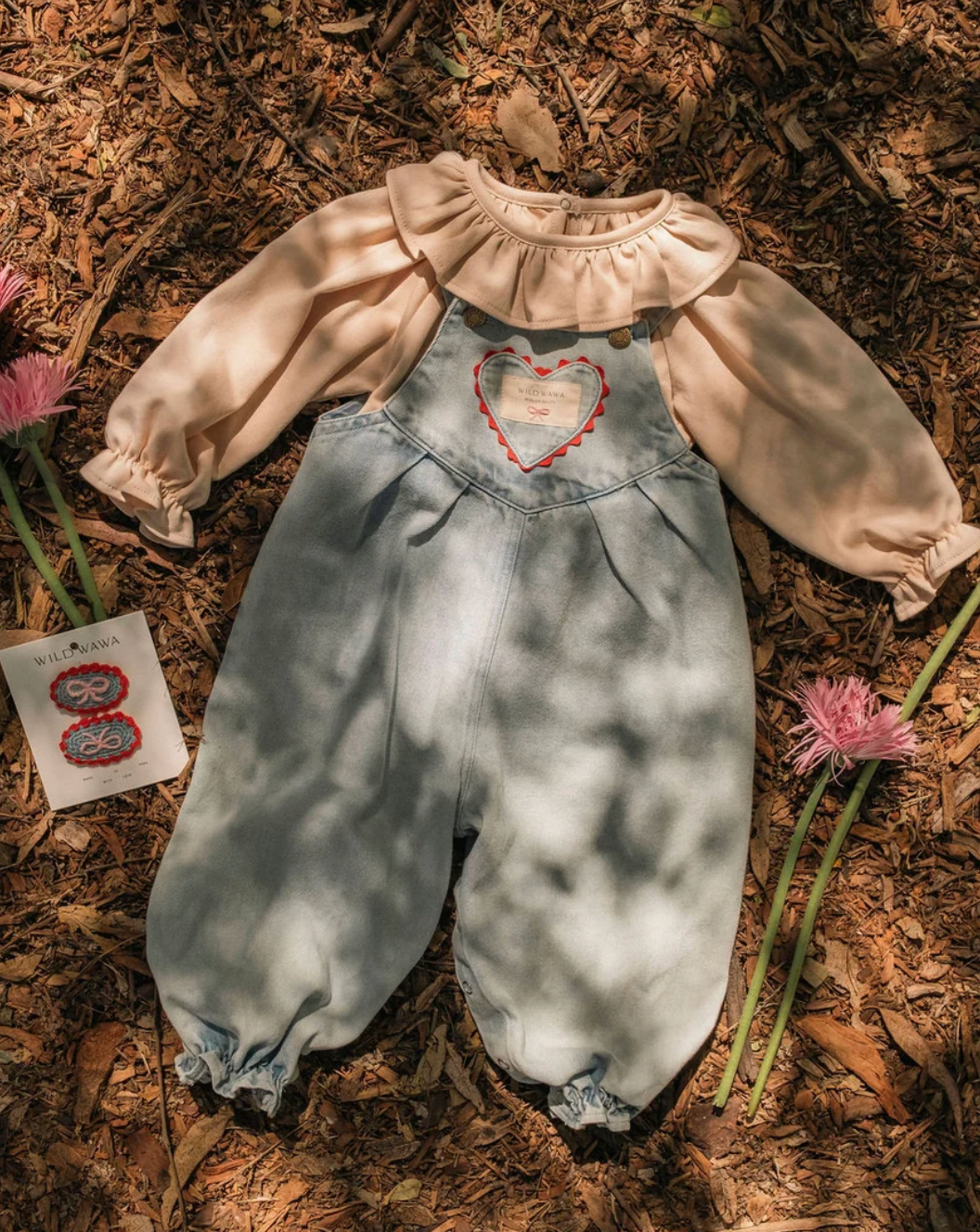 Overall Romper in Denim Darling