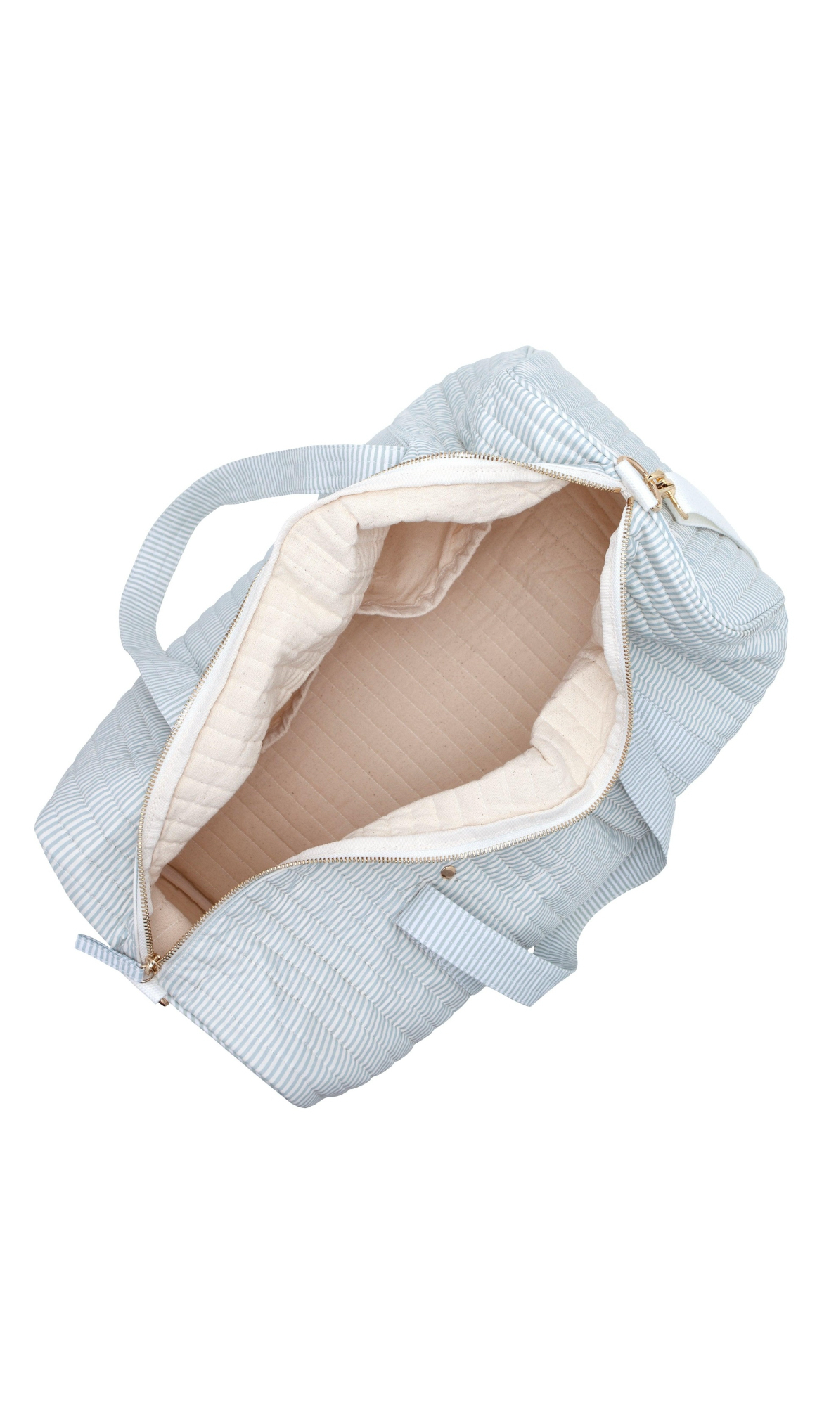 Powder Blue Stripe Weekender Bag