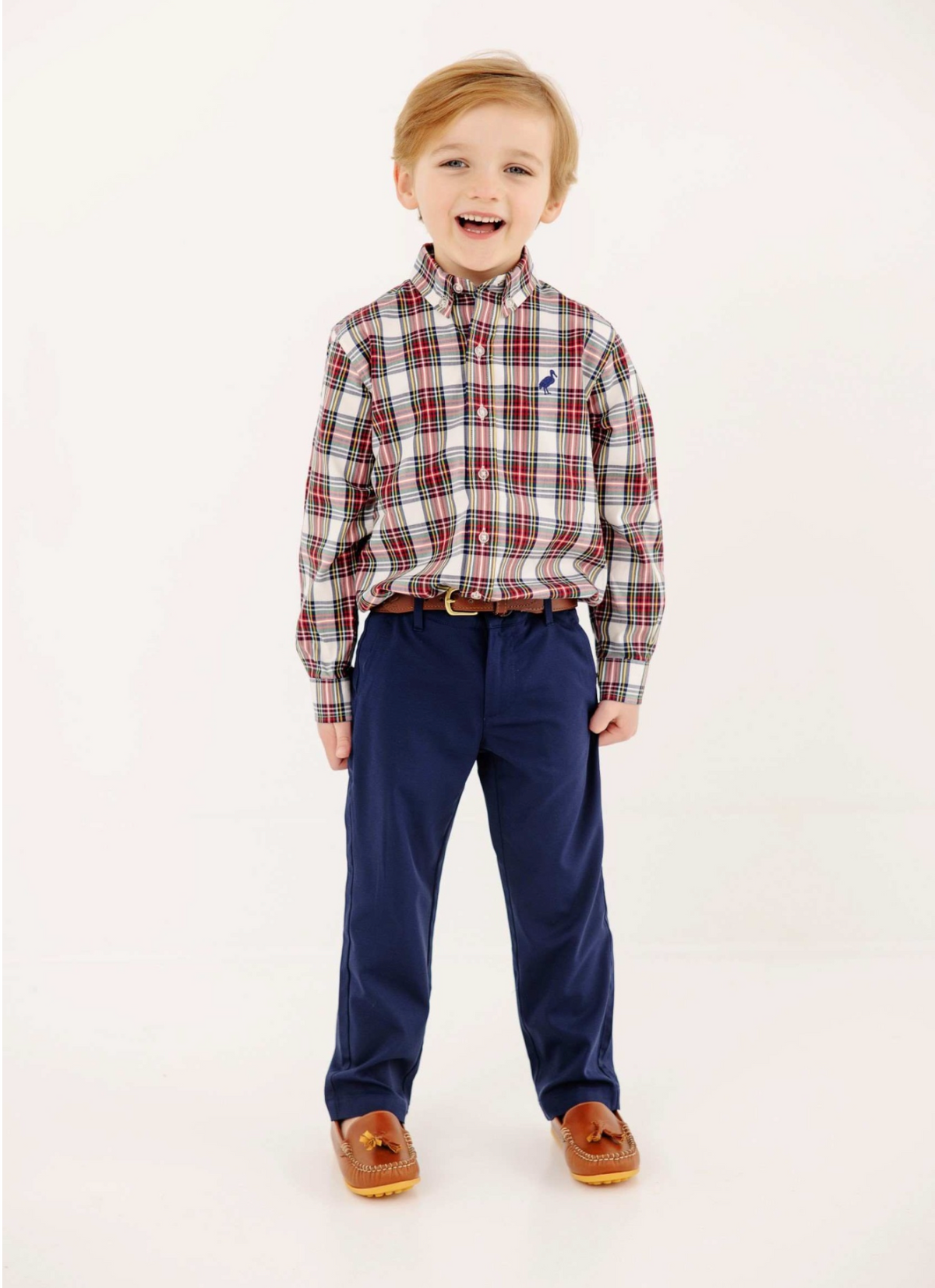 Deans List Dress Shirt Paris Pike Plaid/Nantucket Navy