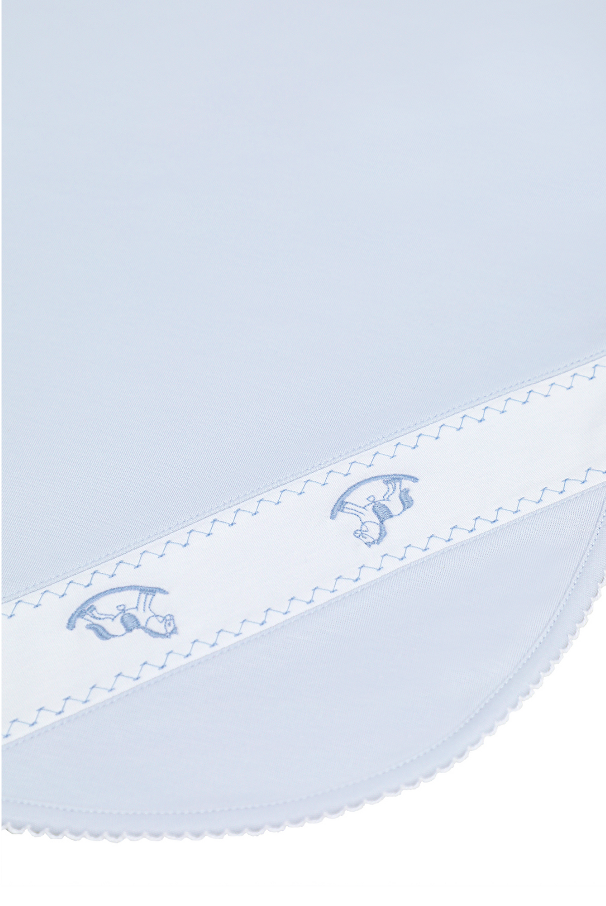 Blue Rocking Horse Embroidered Blanket