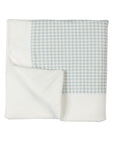 LEHANE | Boys Ivory & Blue Houndstooth Velour Blanket (85cm)