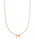 Necklace - Sadie Bow Light Pink