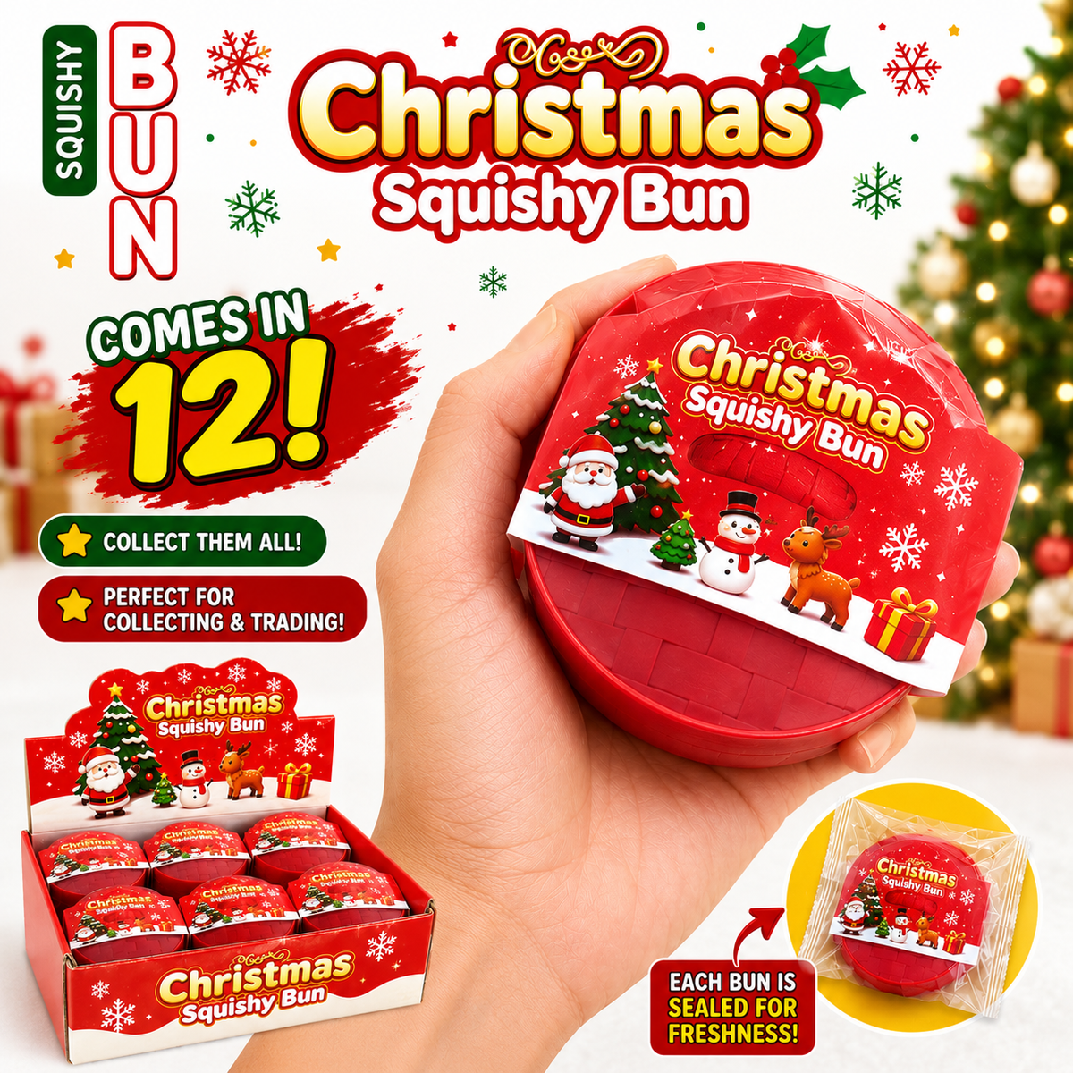 Glitter Christmas Reindeer Dumplings — Individually Wrapped