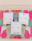 Screwback Stud Earrings - Heidi Pearl Bow