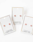Screwback Stud Earrings - Alli Pink