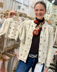 Lisa Floral Embroidered Baby Cardigan (Organic Cotton)
