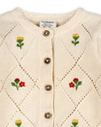 Lisa Floral Embroidered Baby Cardigan (Organic Cotton)