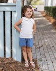 Laura White Twill Kid's Shorts