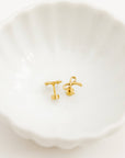 Screwback Stud Earrings - Sadie - Gold
