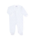 Blue Twirls Zipper Footie