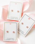 Screwback Stud Earrings - Alli Pink