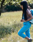 Della Blue Linen Kid Pants