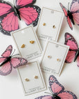 Screwback Stud Earrings - Lark Butterfly