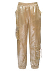 CARGO POCKET METALLIC JOGGER PANTS