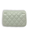 Pearl Closure Quilted Purse Black