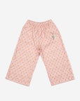 Vintage Flower Wide Pants -Pink