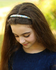 Thin Floral Headband - Non Slip Hair Accessories for Kids