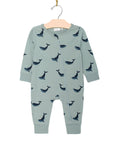 Zip Romper- Blue Whale