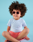 Kids Eco Collection: Keyhole Sunglasses in Seashell Pink