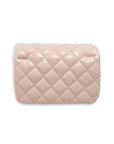Pearl Closure Quilted Purse Black
