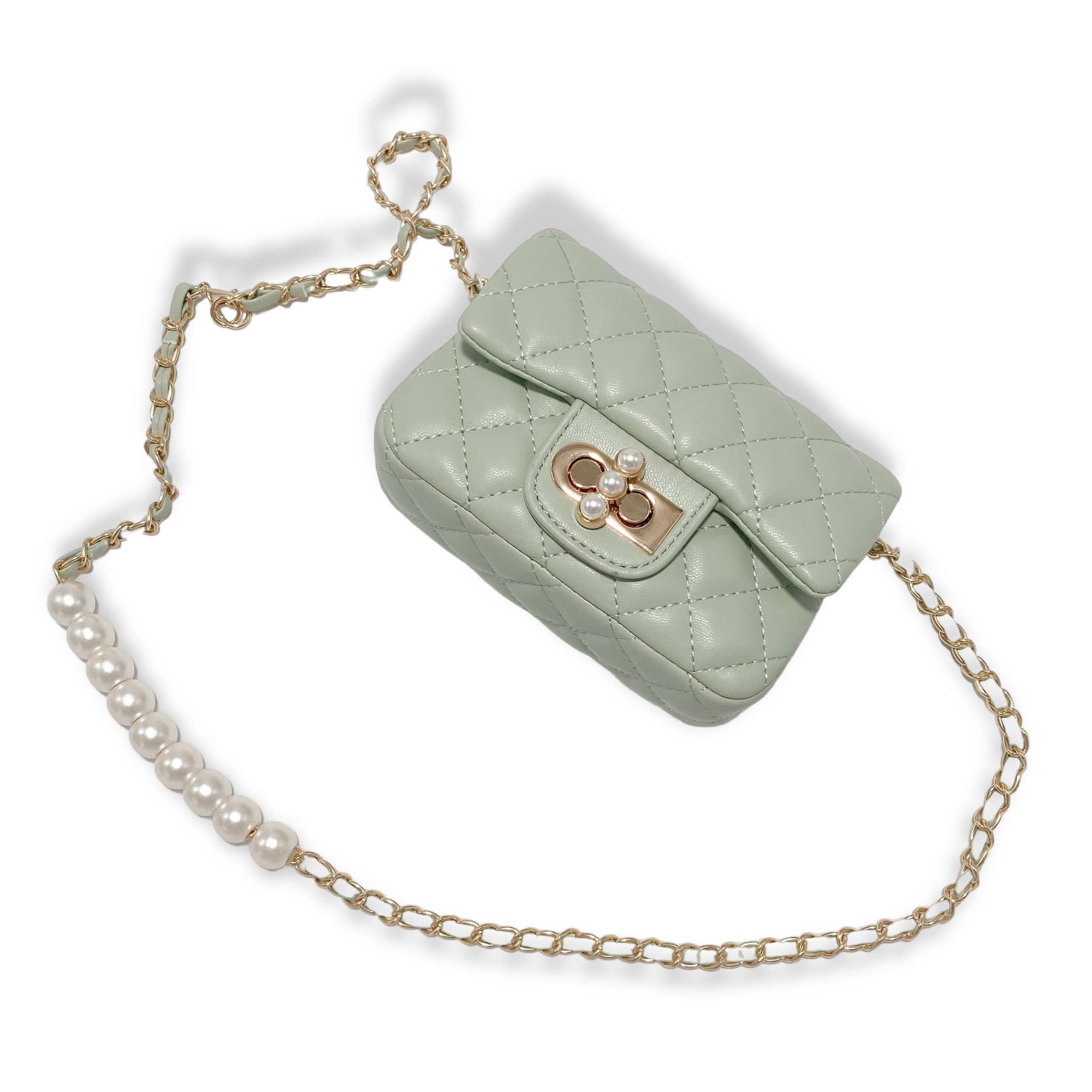 Pearl Closure Quilted Purse (6 Colors)