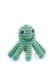 Plush Ocean Toy - Green Octopus Rattle