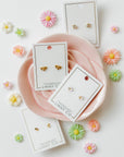 Screwback Stud Earrings - Lark Butterfly