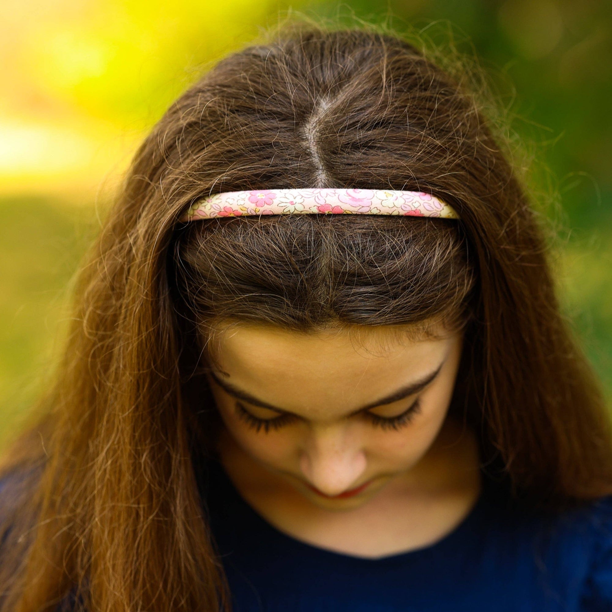 Thin Floral Headband - Non Slip Hair Accessories for Kids