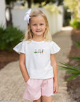 Laura Pink Twill Kid's Shorts
