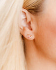 Screwback Stud Earrings - Baseball Gold
