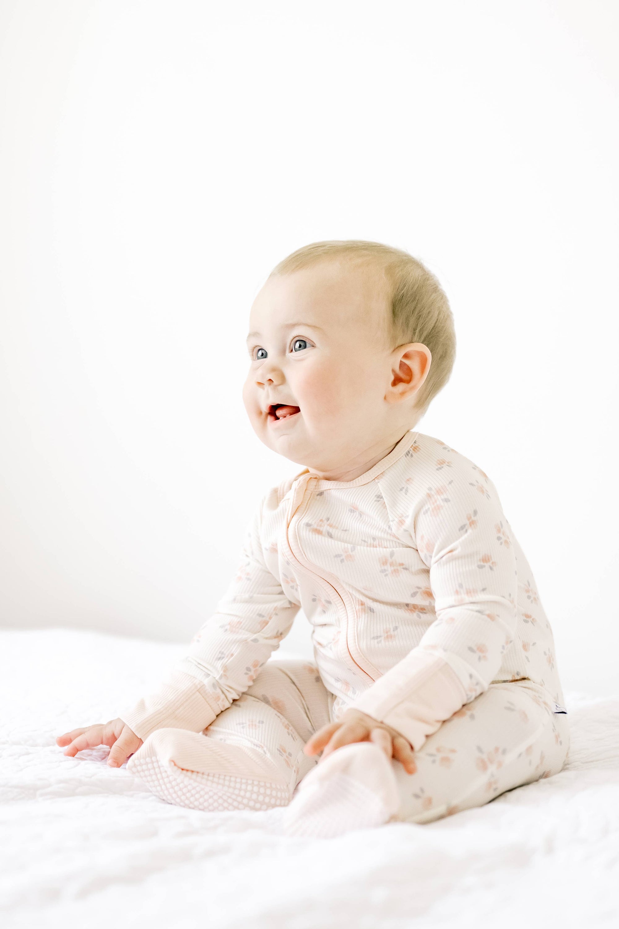 Ribbed Bamboo Convertible Romper in Ellie Floral