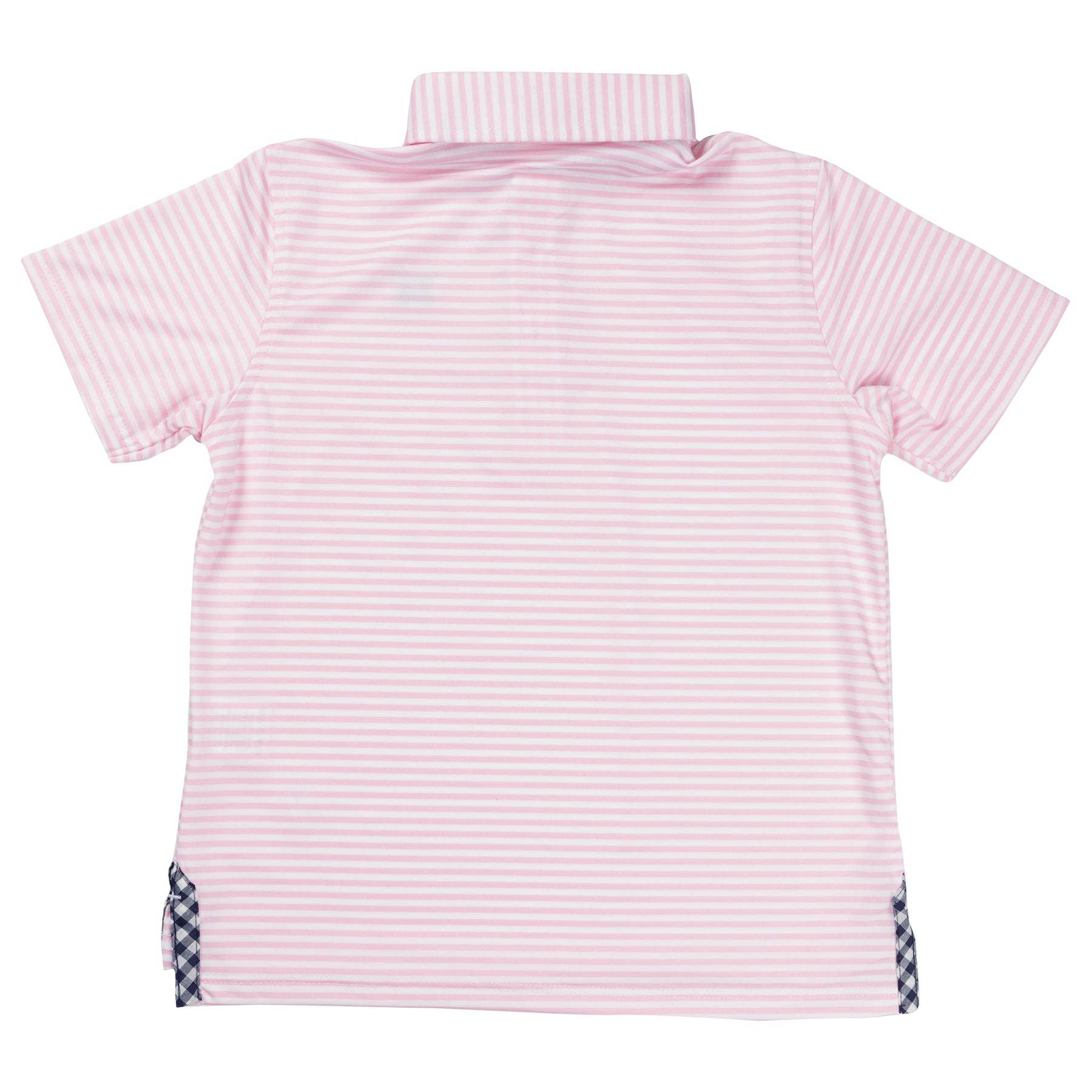 Albatross Youth Polo - Blush / White Stripe