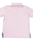 Albatross Youth Polo - Blush / White Stripe