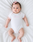 Little Sister Embroidered Short Sleeve Bodysuit