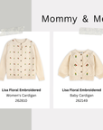 Lisa Floral Embroidered Baby Cardigan (Organic Cotton)