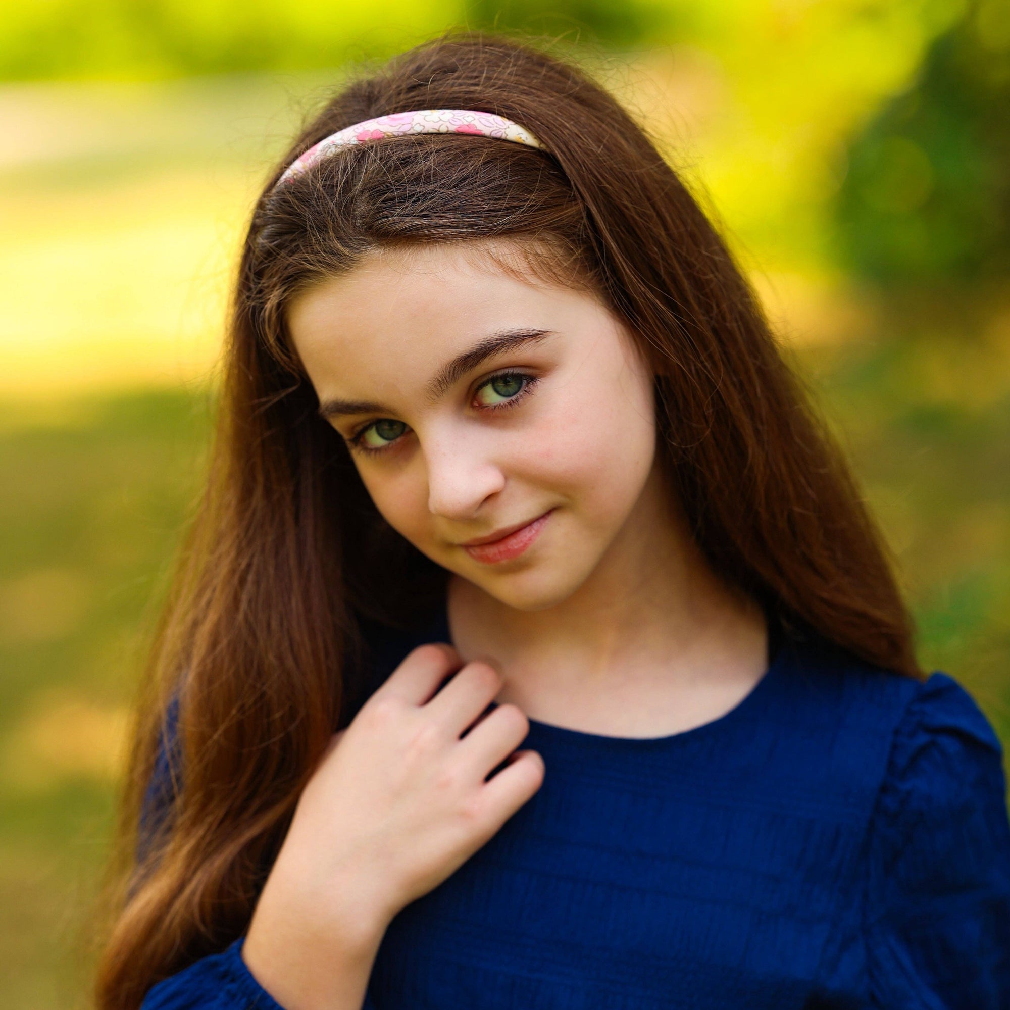 Thin Floral Headband - Non Slip Hair Accessories for Kids