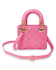 Heart-Quilted Bag Fushia