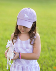 Rainbow Unicorn Bow Baseball Hat (Baby/Toddler, Youth)