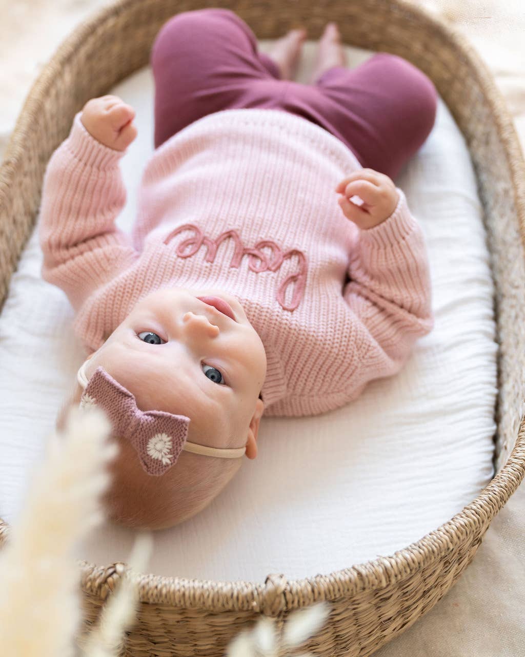 Love Embroidered Sweater Knit Baby Pullover (Organic Cotton)