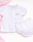 Bunny's Basket Diaper Cover Set - Pink