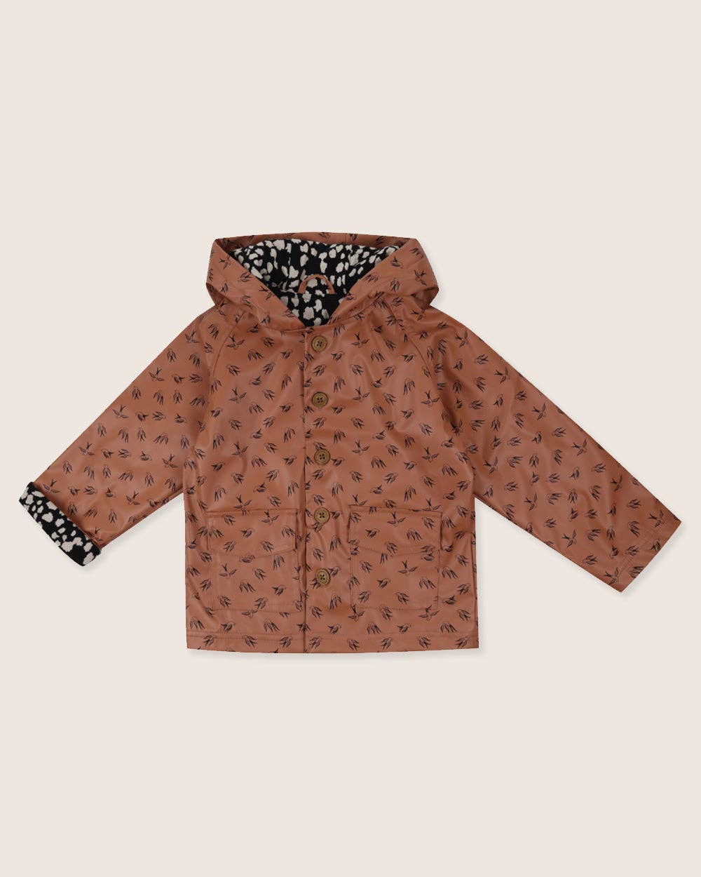 Bird Print Raincoat