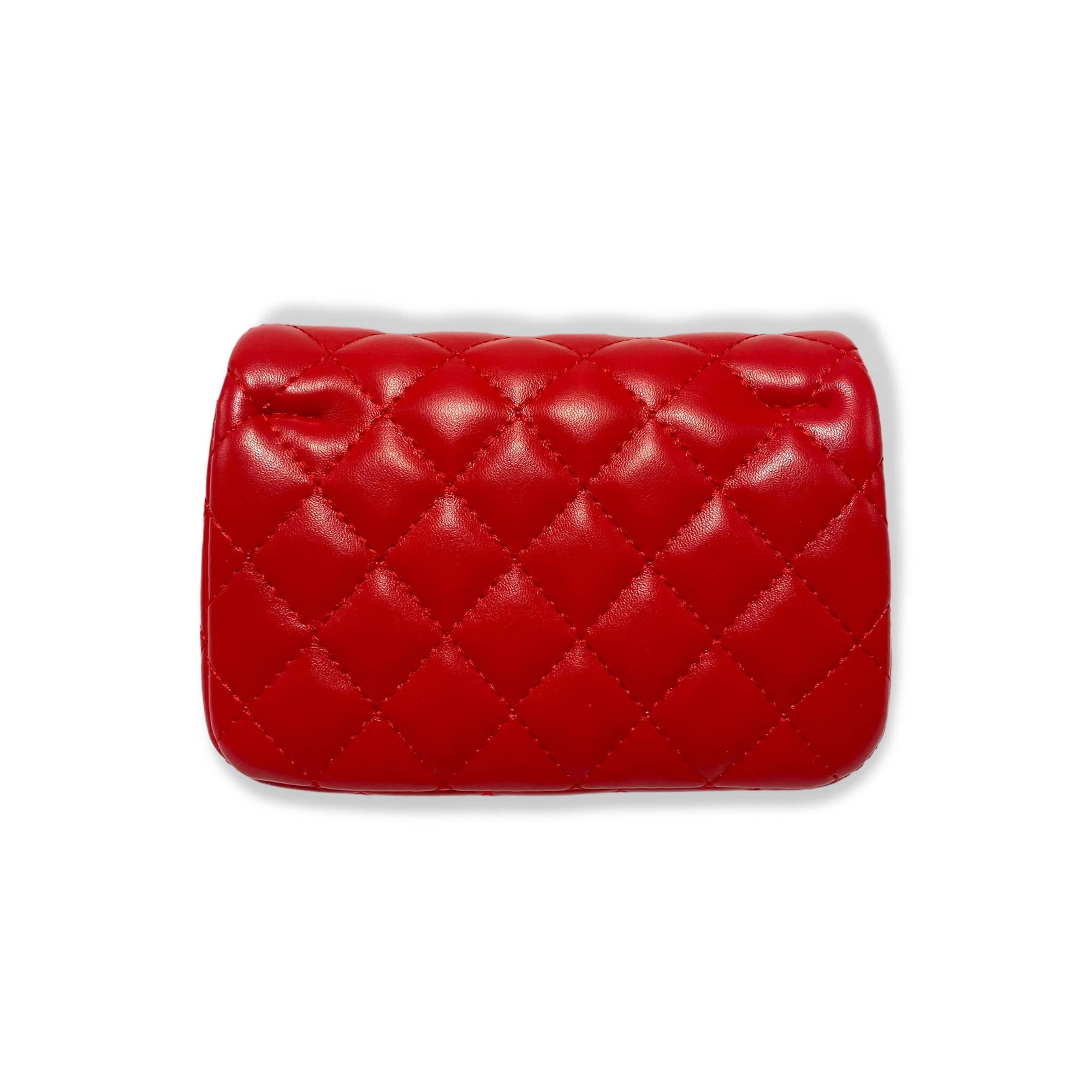 Pearl Closure Quilted Purse Black