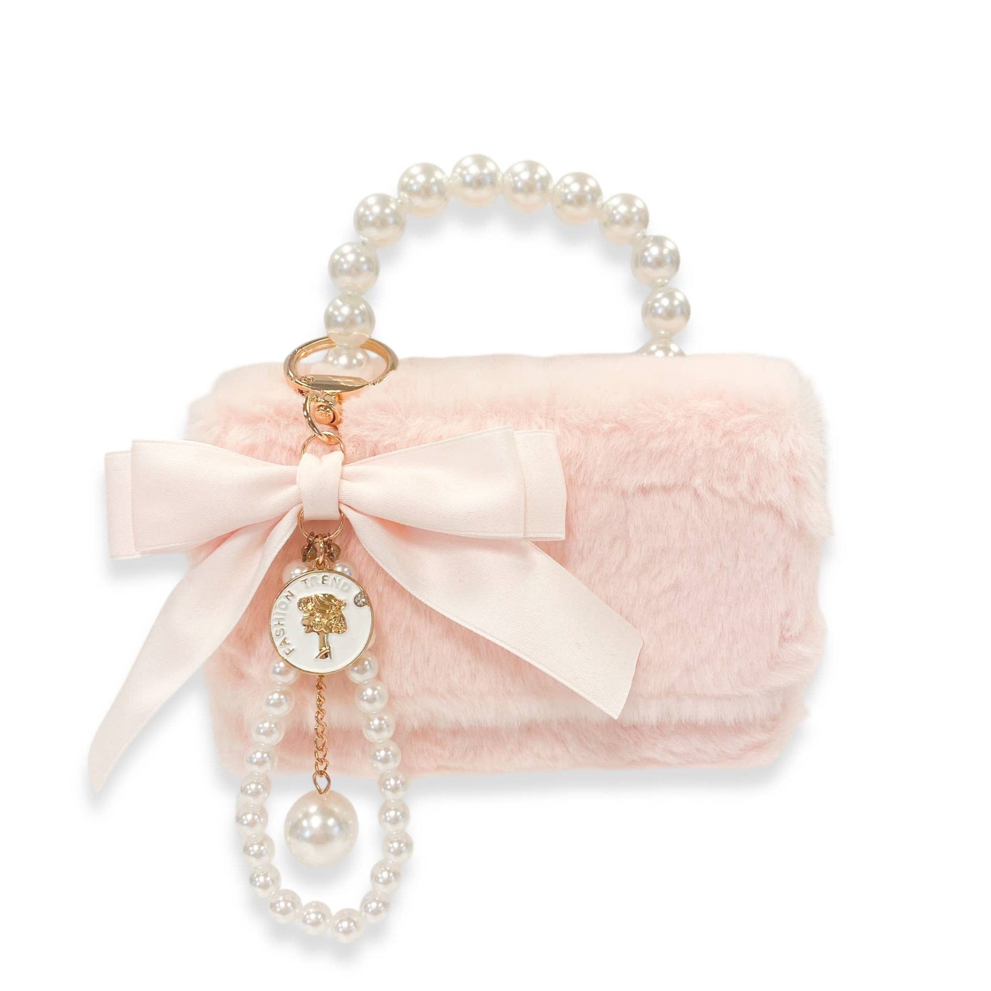 Furry Purse w/ Charm (3 Colors)