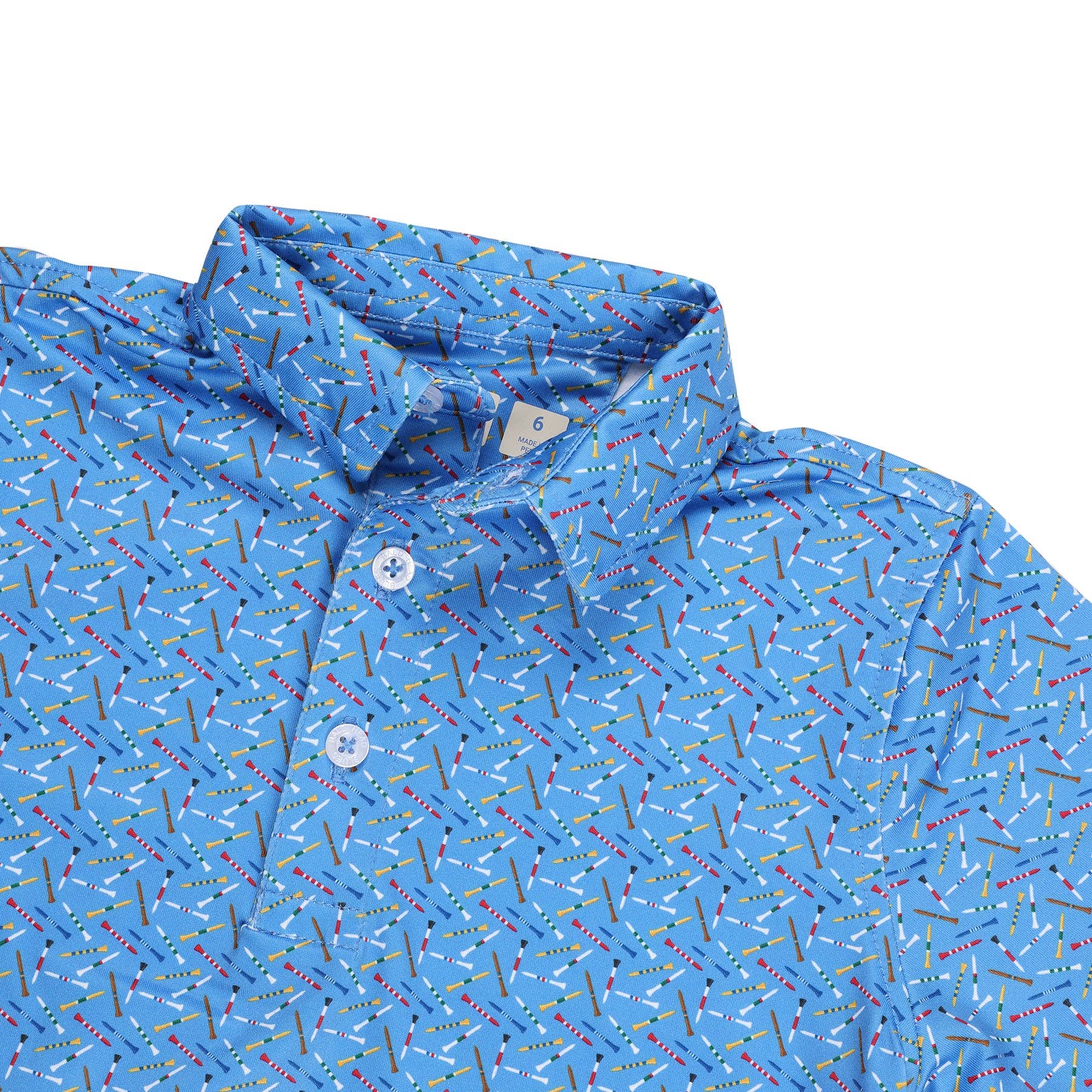 Youth Albatross Polo - Golf Tees All-Over Print on Azure