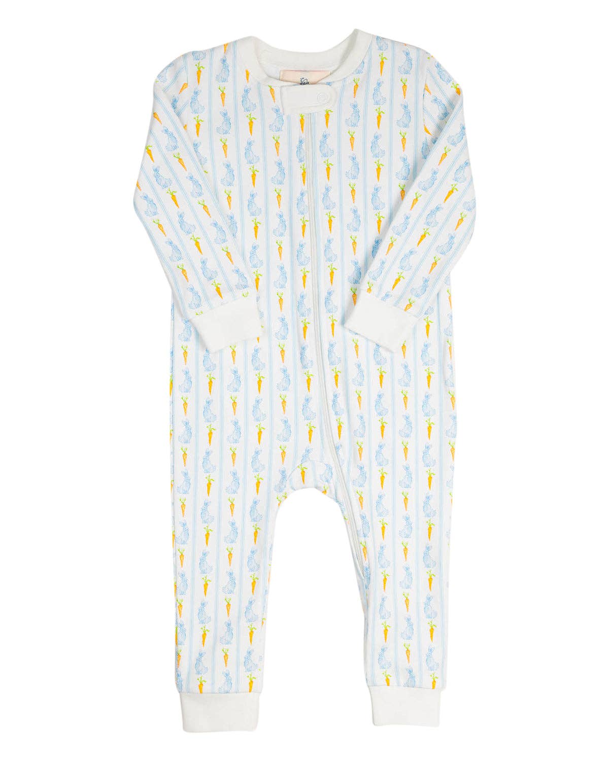 Blue Bunny Knit Zip up Pajamas