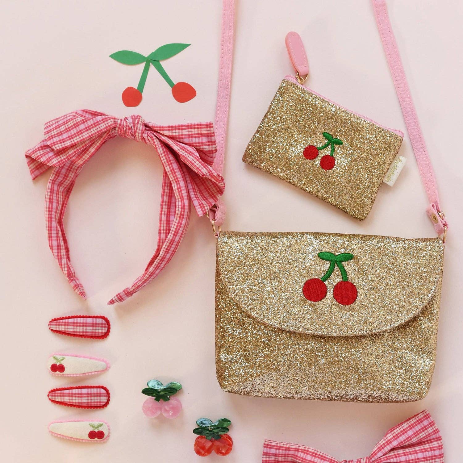 Cherry Dreams Glitter Mini Purse