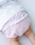 Little Golfer Ruffle Diaper Cover Set - Pink