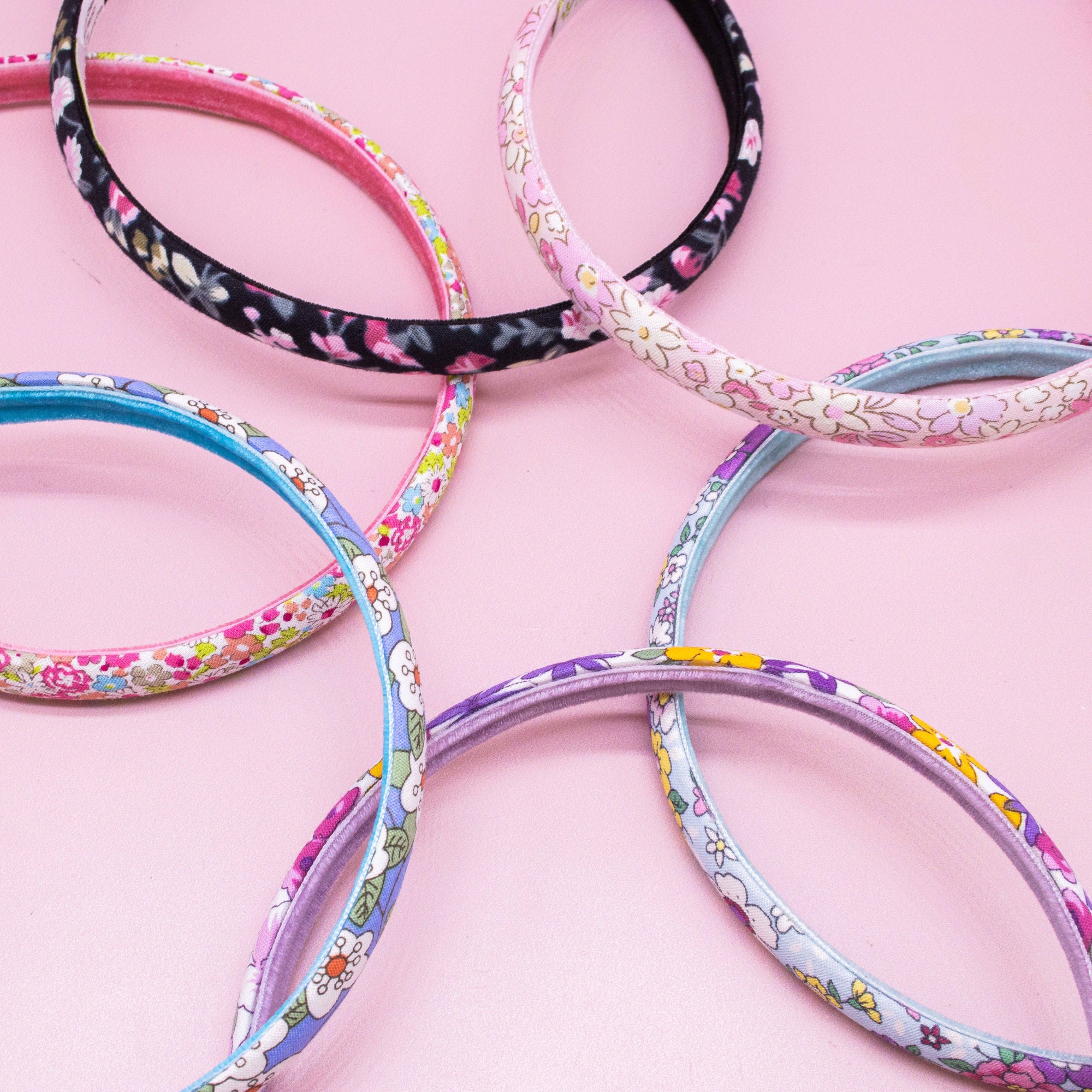Thin Floral Headband - Non Slip Hair Accessories for Kids