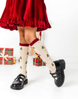 Tree Farm Scalloped Knee Socks